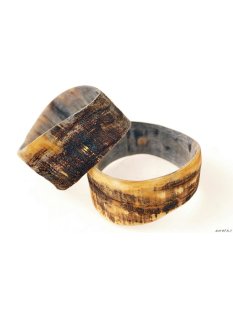 Horn Armreifen Rainer antik dunkel braun/schwarz gemasert...