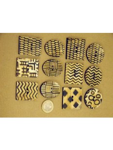 Horn Knopf. 40 mm gebrannt  VE 5 St&uuml;ck