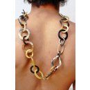 Horn Gliederkette Rivo6 Farbmix poliert ver&auml;nderliche L&auml;nge 90 cm - Code I