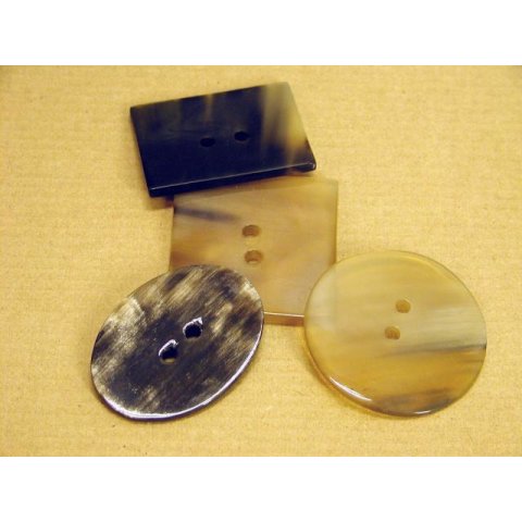 Horn Knopf. 40 mm poliert  VE 5 St&uuml;ck