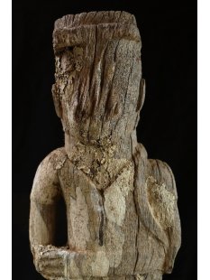 MF276 AloAlo Kopfskulptur von Grabstele der Mahafaly ein Gendarm  cm 1930