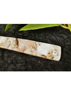 Salatl&ouml;ffel Menelas Perlmutt wei&szlig; Perlmuttsplitter in Epoxid rund 24 cm