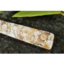 Salatl&ouml;ffel Menelas Perlmutt wei&szlig; Perlmuttsplitter in Epoxid rund 24 cm