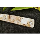 Salatl&ouml;ffel Menelas Perlmutt wei&szlig; Perlmuttsplitter in Epoxid rund 24 cm