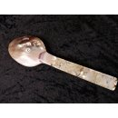 Salatl&ouml;ffel Platon Perlmutt braun Perlmuttsplitter in Epoxid oval 24 cm