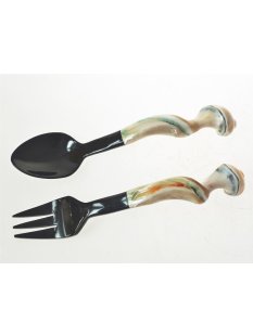 Salatbesteck Triton Schnecke + B&uuml;ffelhorn Danea 21...
