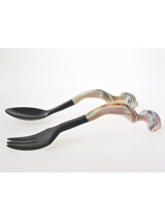 Salatbesteck Triton Schnecke + B&uuml;ffelhorn Danea 21...