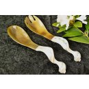 Salatbesteck Watussi Horn + Triton Schnecke Alkmene 28 cm = Code K