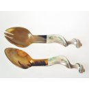 Salatbesteck Watussi Horn + Triton Schnecke Thalia 28 cm = Code K