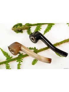 Horn Pfeife hell Cannabis Hasch Tabak 10 cm = Code B