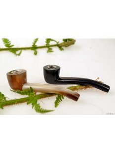 Horn Pfeife hell Cannabis Hasch Tabak 10 cm = Code B