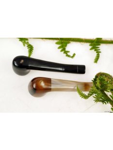 Horn Pfeife hell Cannabis Hasch Tabak 10 cm = Code B