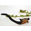 Horn Pfeife gro&szlig;er Drache Cannabis Hasch Tabak 17 cm = Code G