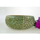 Vietnam Bambus Schale Hung mit Eierschalen belegt D: 18 H: 12 cm= Code G