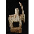 MF285 AloAlo Kopfskulptur, Fragment von Grabstele der Mahafaly heiliges Zebu 27 cm 1950