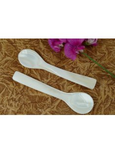 1x Perlmutt Eierl&ouml;ffel Ikaros hell irisierend 11 cm