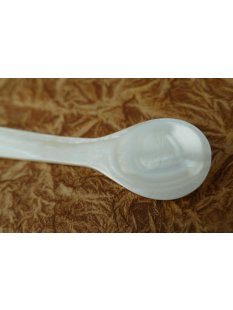 1x Perlmutt Eierl&ouml;ffel Ikaros hell irisierend 11 cm