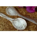 1x Perlmutt Eierl&ouml;ffel Kreatos braun irisierend 13 cm