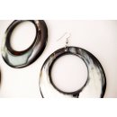 Horn Anh&auml;nger und Ohrh&auml;nger Garondo hell/dunkel Set = Code E