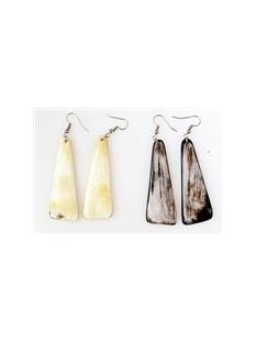 1 Paar Horn Ohrh&auml;nger / Ohrring 60 mm Kimzang, hell...