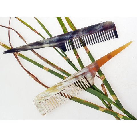 1 x Hornkamm Farbe honiggelb,Toupierkamm Rita 20 x 3 cm mittel = Code C