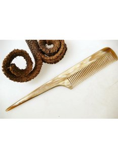 1 x Hornkamm Farbe honiggelb,Toupierkamm Rita 20 x 3 cm mittel = Code C