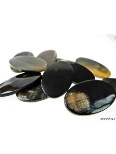 Hornplatten poliert 40 x 40 mm 2. Qualit&auml;t - 25 % oval