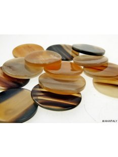 Hornplatten poliert 40 x 40 mm 2. Qualit&auml;t - 25 % oval