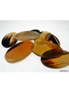 Hornplatten poliert 40 x 40 mm 2. Qualit&auml;t - 25 % oval