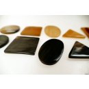 Hornplatten poliert 40 x 40 mm 2. Qualit&auml;t - 25 % oval