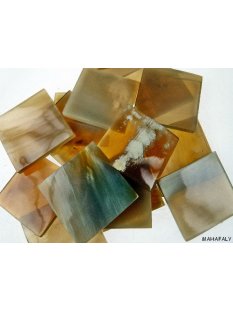 Hornplatten poliert 40 x 40 mm 2. Qualit&auml;t - 25 %...