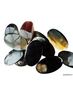 Hornplatten poliert 40 x 40 mm 2. Qualit&auml;t - 25 % rund