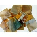 Hornplatten poliert 40 x 40 mm 2. Qualit&auml;t - 25 % rund