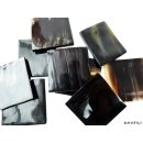 Hornplatten poliert 40 x 40 mm 2. Qualit&auml;t - 25 % rund