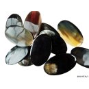 Hornplatten poliert 40 x 40 mm 2. Qualit&auml;t - 25 % rund