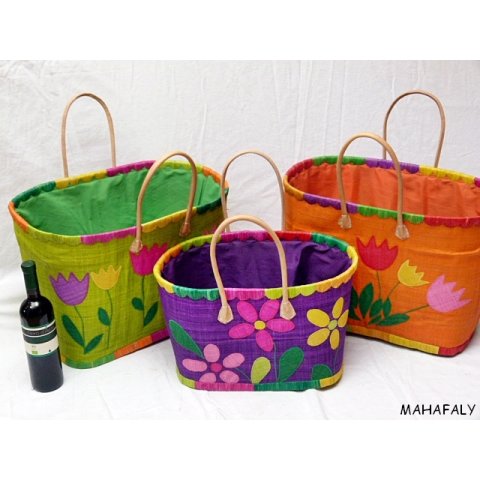 Raffia Bast Raphia Korb Blumen Farbmix 36 cm = Code gr&uuml;n