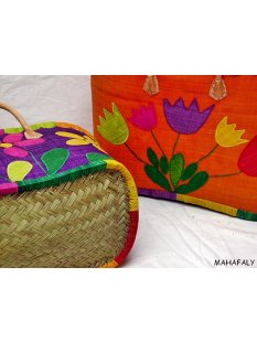 Raffia Bast Raphia Korb Blumen Farbmix 36 cm = Code gr&uuml;n