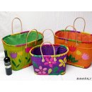 Raffia Bast Raphia Korb Blumen Farbmix 36 cm = Code gr&uuml;n