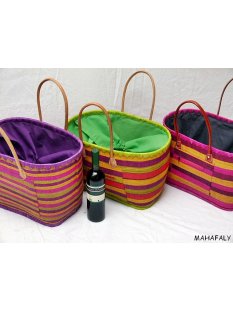 Raffia Bast Raphia Korb Harlekin horizontal Farbmix 25 cm...