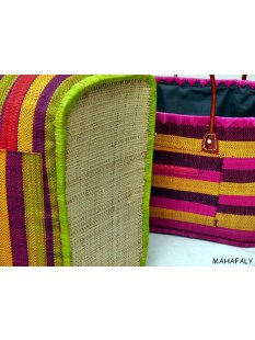 Raffia Bast Raphia Korb Harlekin horizontal Farbmix 25 cm = Code gr&uuml;n