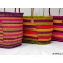 Raffia Bast Raphia Korb Harlekin horizontal Farbmix 25 cm = Code gr&uuml;n