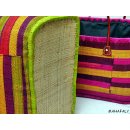 Raffia Bast Raphia Korb Harlekin horizontal Farbmix 25 cm = Code gr&uuml;n