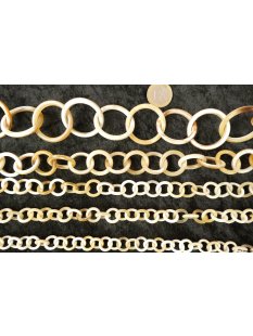 Horn Gliederkette Strang L&auml;nge 90 cm poliert hell...