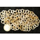 Horn Gliederkette Strang D1 L&auml;nge 90 cm D1 poliert hell rund D12 - 14 mm = Code J