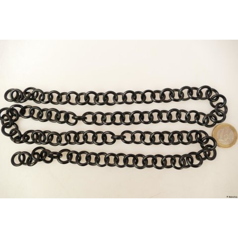 Horn Gliederkette Strang D2 L&auml;nge 90 cm poliert dunkel rund = Code J Durchmesser 16 mm