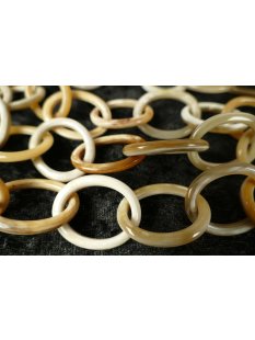 Horn Gliederkette oval Strang D7 L&auml;nge 90 cm poliert = Code J hell