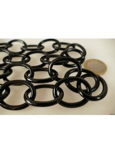 Horn Gliederkette oval Strang D7 L&auml;nge 90 cm poliert = Code J dunkel