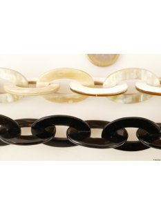 Horn Gliederkette dick oval Strang D8 L&auml;nge 90 cm...