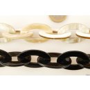 Horn Gliederkette dick oval Strang D8 L&auml;nge 90 cm poliert = Code J