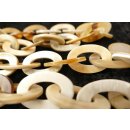 Horn Gliederkette dick oval Strang D8 L&auml;nge 90 cm poliert = Code J hell